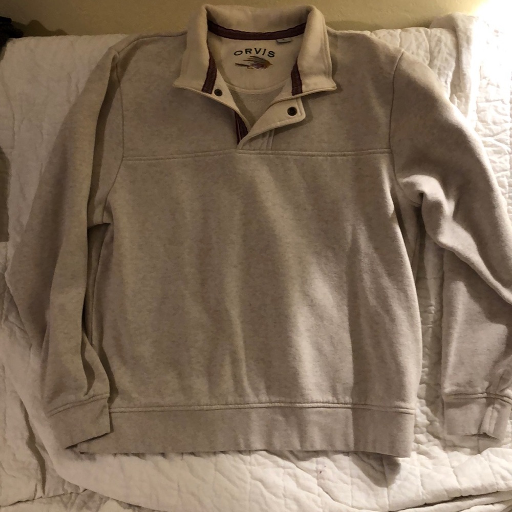 Men’s Orvis signature snap neck sweatshirt XL